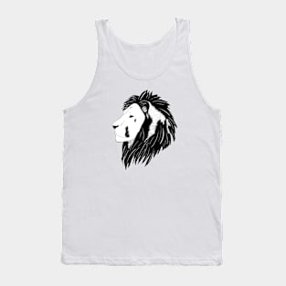 Black and white lion Tank Top